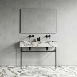 Vernante Vanity Unit With Arabescato Marble Basin 1200mm