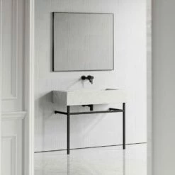 Vernante Vanity Unit With Carrara Marble Basin 1000mm -LUSSO STONE Sales vernante vanity unit with carrara marble basin 1000mm p4937 26687 image