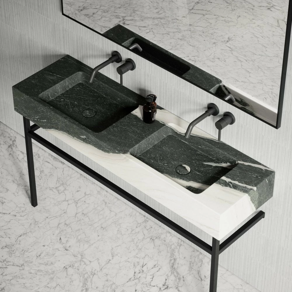 Vernante Vanity Unit With Panda Marble Basin 1400mm 4 Vernante Vanity Unit With Panda Marble Basin 1400mm - Image 2