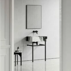 Vernante Vanity Unit With Panda Marble Basin 600mm -LUSSO STONE Sales vernante vanity unit with panda marble basin 600mm p4936 26683 image