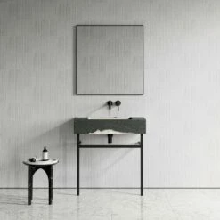 Vernante Vanity Unit With Panda Marble Basin 800mm