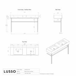 Vernante Vanity Unit With Pietra Grey Marble Basin 1400mm -LUSSO STONE Sales vernante vanity unit with pietra grey marble basin 1400mm p5043 35882 zoom