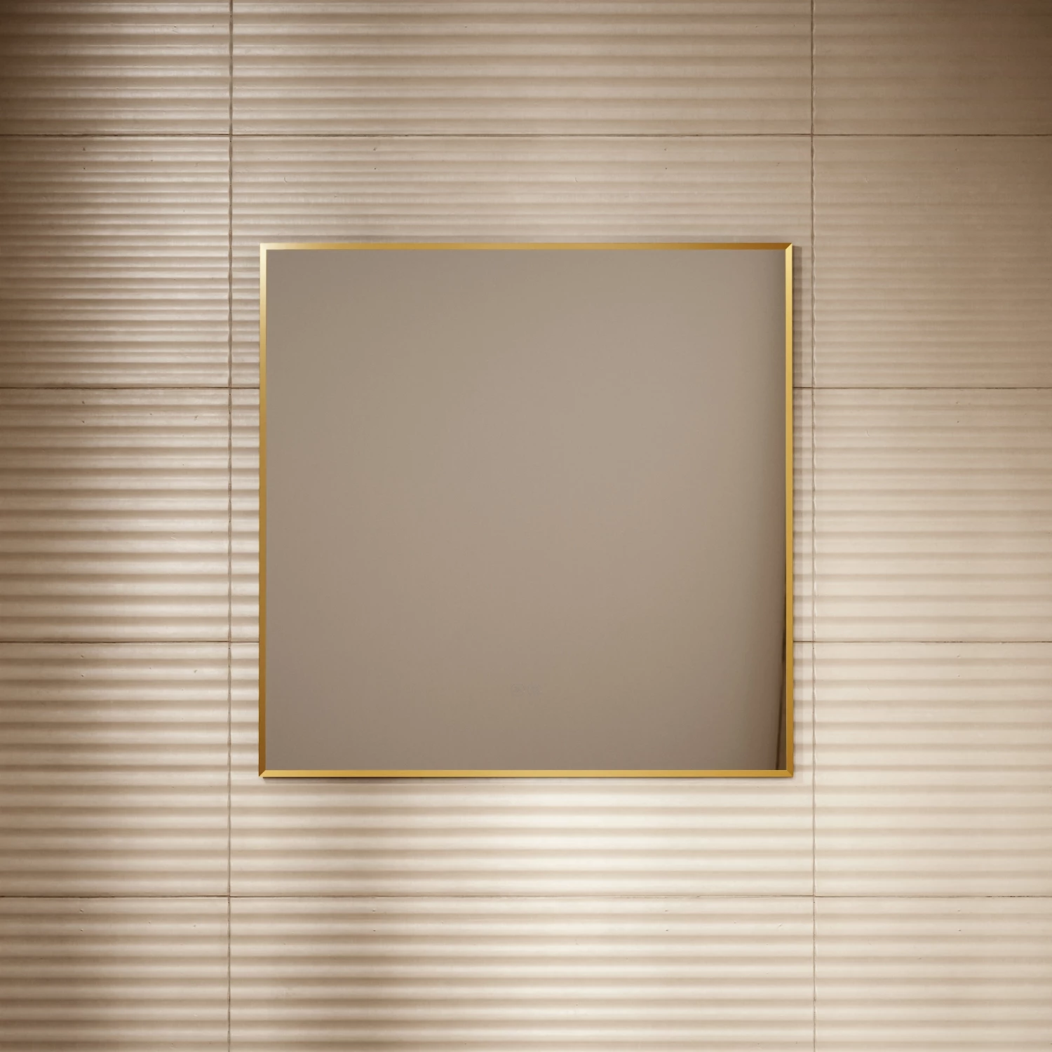 Vision Brushed Gold Mirror With Natural White LED Light And Demister 800mm 4 Vision Brushed Gold Mirror With Natural White LED Light And Demister 800mm - Image 2