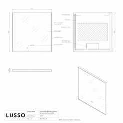 Vision Matte Black Mirror With Natural White LED Light And Demister 800mm -LUSSO STONE Sales vision matte black mirror with natural white led light and demister 800mm p6488 39866 zoom