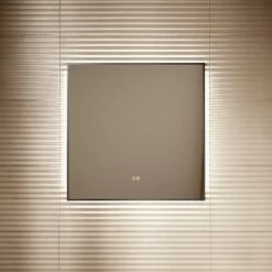 Vision Matte Black Mirror With Natural White LED Light And Demister 800mm -LUSSO STONE Sales vision matte black mirror with natural white led light and demister 800mm p6488 40634 zoom
