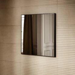 Vision Matte Black Mirror With Natural White LED Light And Demister 800mm -LUSSO STONE Sales vision matte black mirror with natural white led light and demister 800mm p6488 40635 zoom