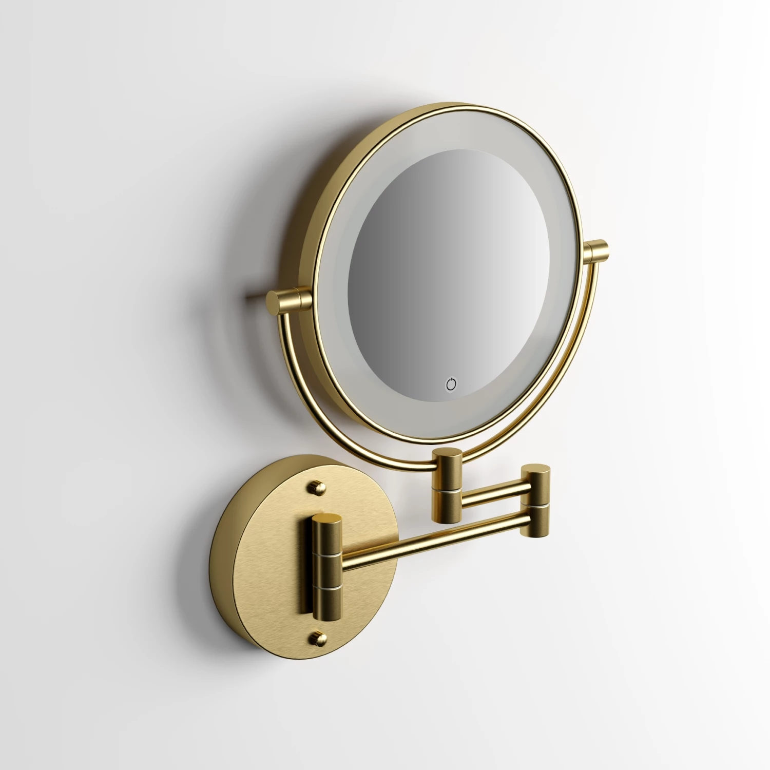 Vogue Backlit Wall Mount Cosmetic Mirror Brushed Gold 3 Vogue Backlit Wall Mount Cosmetic Mirror Brushed Gold