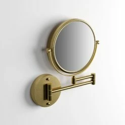 Vogue Wall Mount Cosmetic Mirror Brushed Gold