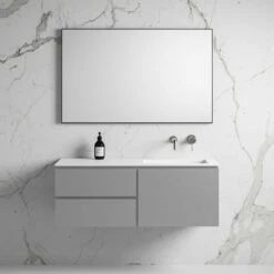 Vola Vanity Unit With Stone Basin (Concrete Grey 1200mm)