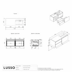 Vola Vanity Unit With Stone Basin (Concrete Grey 1200mm) -LUSSO STONE Sales vola vanity unit with stone basin concrete grey 1200mm p1902 35927 zoom