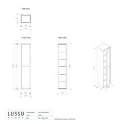 Volini Bathroom Storage Cabinet Matte Anthracite 350mm -LUSSO STONE Sales volini bathroom storage cabinet matte anthracite 350mm p1417 12917 zoom