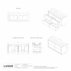 Volini Double Bathroom Vanity Unit Matte Black 1200mm -LUSSO STONE Sales volini double bathroom vanity unit matte black 1200mm p3989 43188 zoom