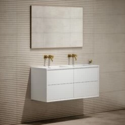 Volini Double Bathroom Vanity Unit Matte White 1200mm -LUSSO STONE Sales volini double bathroom vanity unit matte white 1200mm p3987 39720 zoom