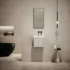 Volini Mini Cloakroom Vanity Unit With Stone Basin (Matte Cappuccino 400mm) -LUSSO STONE Sales volini mini cloakroom vanity unit with stone basin matte cappuccino 400mm p4588 40079 zoom