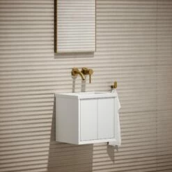 Volini Mini Cloakroom Vanity Unit With Stone Basin (Matte White 400mm) 10 Volini Mini Cloakroom Vanity Unit With Stone Basin (Matte White 400mm) -LUSSO STONE Sales volini mini cloakroom vanity unit with stone basin matte white 400mm p4587 40071 zoom