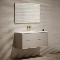 Volini Vanity Unit With Stone Basin (Matte Cappuccino 1200mm) -LUSSO STONE Sales volini vanity unit with stone basin matte cappuccino 1200mm p1889 39808 zoom