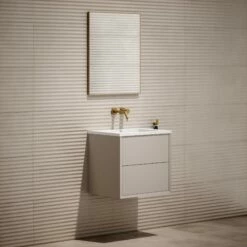 Volini Vanity Unit With Stone Basin (Matte Cappuccino 600mm) -LUSSO STONE Sales volini vanity unit with stone basin matte cappuccino 600mm p1834 40052 zoom