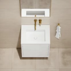 Volini Vanity Unit With Stone Basin (Polished White 600mm) 11 Volini Vanity Unit With Stone Basin (Polished White 600mm) -LUSSO STONE Sales volini vanity unit with stone basin polished white 600mm p1832 40062 zoom
