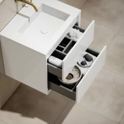 Volini Vanity Unit With Stone Basin (Polished White 600mm) 12 Volini Vanity Unit With Stone Basin (Polished White 600mm) -LUSSO STONE Sales volini vanity unit with stone basin polished white 600mm p1832 40063 zoom