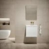 Volini Vanity Unit With Stone Basin (Polished White 600mm) -LUSSO STONE Sales volini vanity unit with stone basin polished white 600mm p1832 40064 zoom