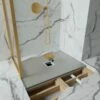 Wet Room Walk In Shower Tray Kit - Centre Drain + Tanking Kit + Brushed Gold Waste Kit (ALL SIZES) -LUSSO STONE Sales wet room walk in shower tray kit centre drain tanking kit brushed gold waste kit all sizes p5159 32514 zoom