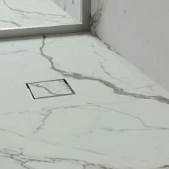 Wet Room Walk In Shower Tray Kit - Centre Drain + Tanking Kit + Brushed Stainless Waste Kit (ALL SIZES) -LUSSO STONE Sales wet room walk in shower tray kit centre drain tanking kit brushed stainless waste kit all sizes p5158 32512 zoom