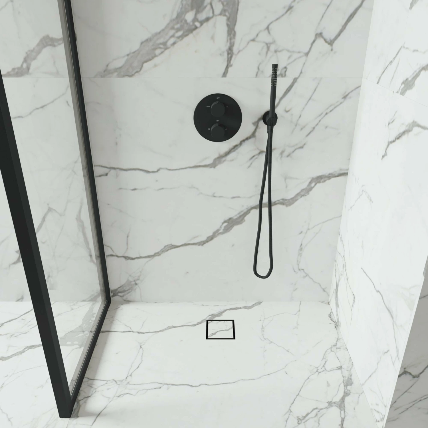 Wet Room Walk In Shower Tray Kit - Offset Drain + Tanking Kit + Matte Black Waste Kit (ALL SIZES) 4 Wet Room Walk In Shower Tray Kit - Offset Drain + Tanking Kit + Matte Black Waste Kit (ALL SIZES) - Image 2