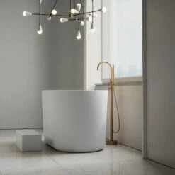 Zen Freestanding Japanese Soaking Bath With Step 1350mm 8 Zen Freestanding Japanese Soaking Bath With Step 1350mm -LUSSO STONE Sales zen freestanding japanese soaking bath with step 1350mm p5917 35517 zoom