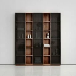 Zotto 5-Piece American Walnut Bathroom Storage Cabinet With LED -LUSSO STONE Sales zotto 5 piece american walnut bathroom storage cabinet with led p2294 17109 zoom