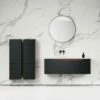 Zotto Vanity Unit With Stone Basin (American Walnut And Black Anthracite 1400mm) -LUSSO STONE Sales zotto vanity unit with stone basin american walnut and black anthracite 1400mm p2309 25578 zoom